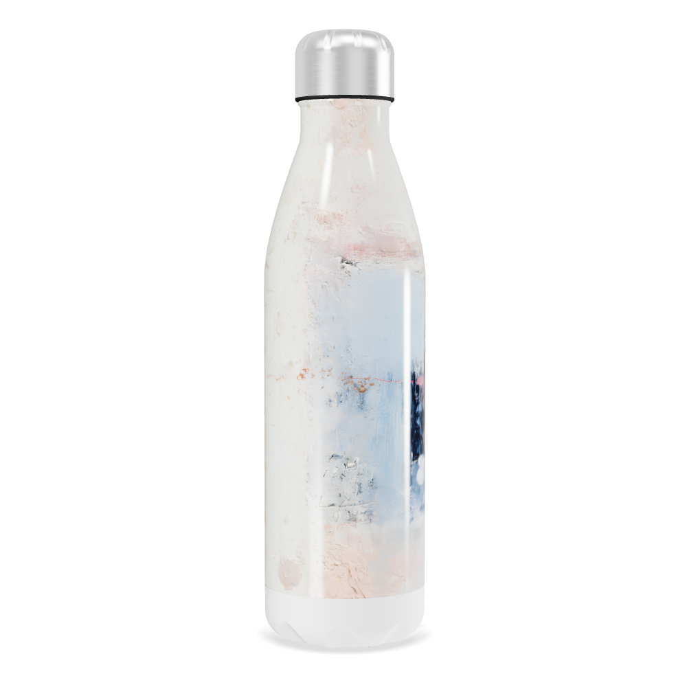 Garrafa Inox - Estampa Abstrata Azul Rosa