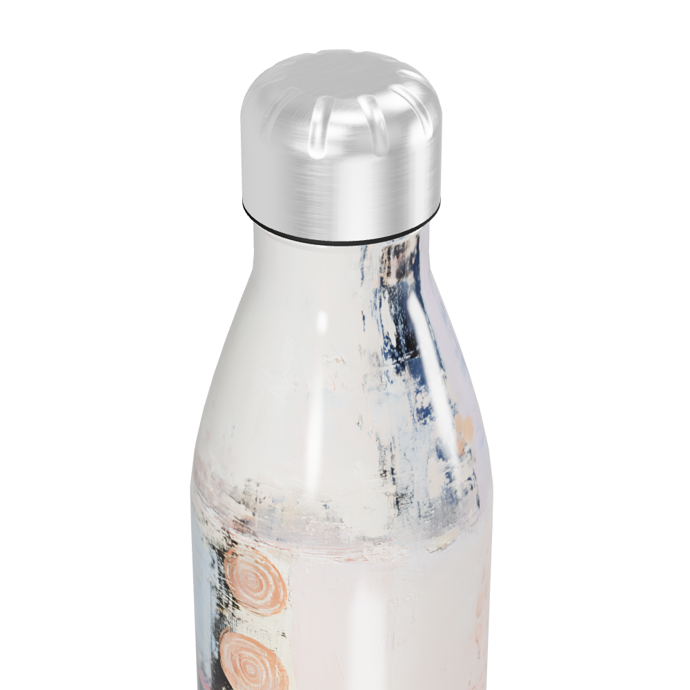 Garrafa Inox - Estampa Abstrata Azul Rosa