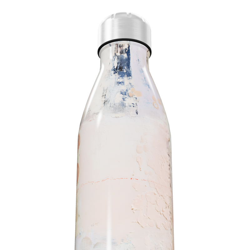 Garrafa Inox - Estampa Abstrata Azul Rosa