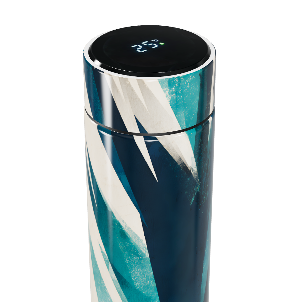 Garrafa Térmica Touch - Estampa Azul Abstrata