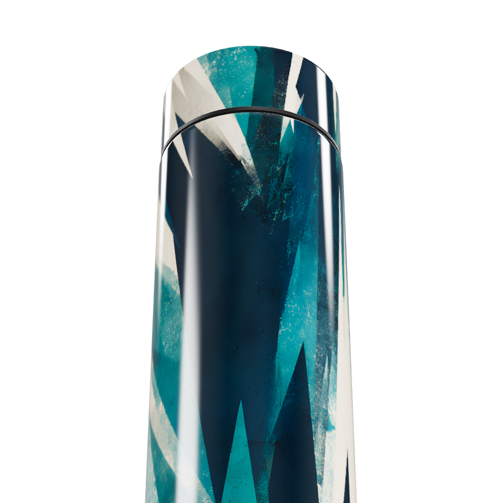 Garrafa Térmica Touch - Estampa Azul Abstrata