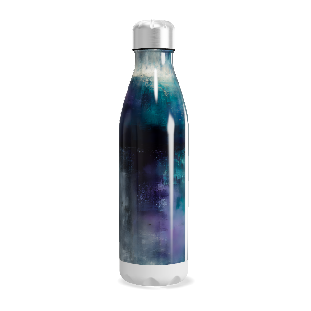 Garrafa Inox - Estampa Azul Abstrata