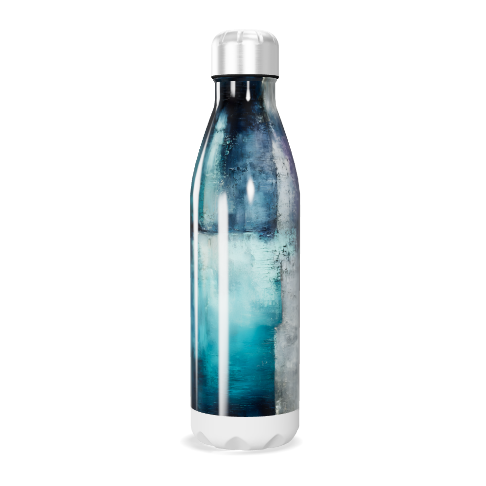 Garrafa Inox - Estampa Azul Abstrata
