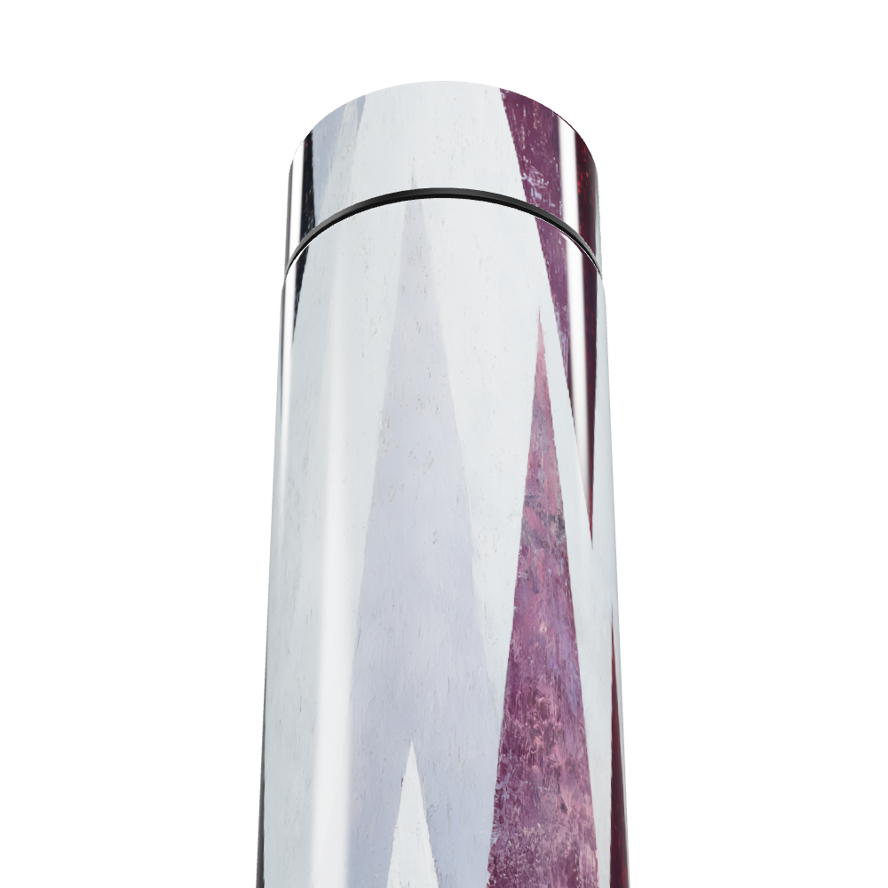 Garrafa Térmica Touch - Geométrica Aço Branco