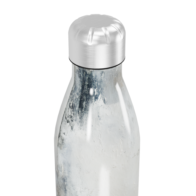 Garrafa Inox - Transparente com Tampa Prata