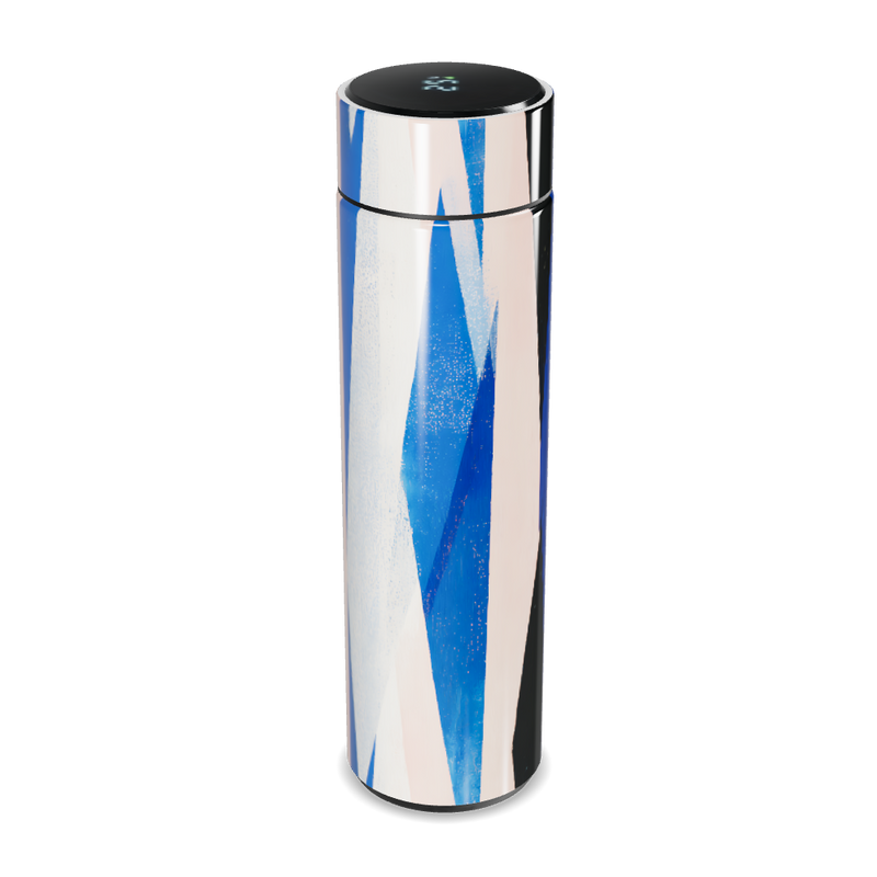 Garrafa Térmica Touch - Azul com Listras