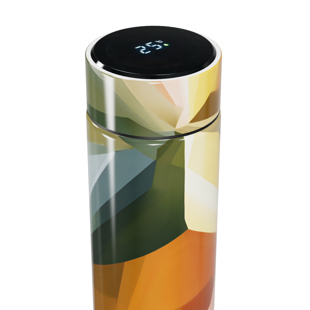 Garrafa Térmica Touch - Estampa Geométrica Colorida