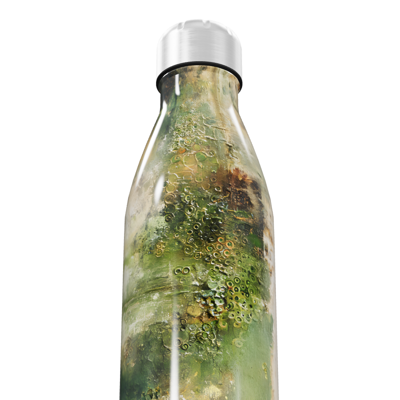 Garrafa Inox Estampa Verde Marmorizada