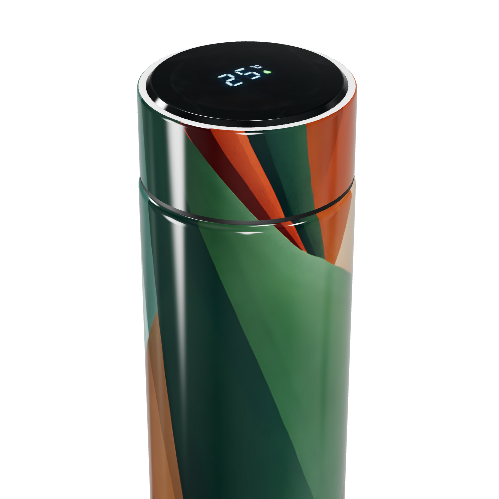 Garrafa Térmica Touch - Estampa Geométrica Colorida