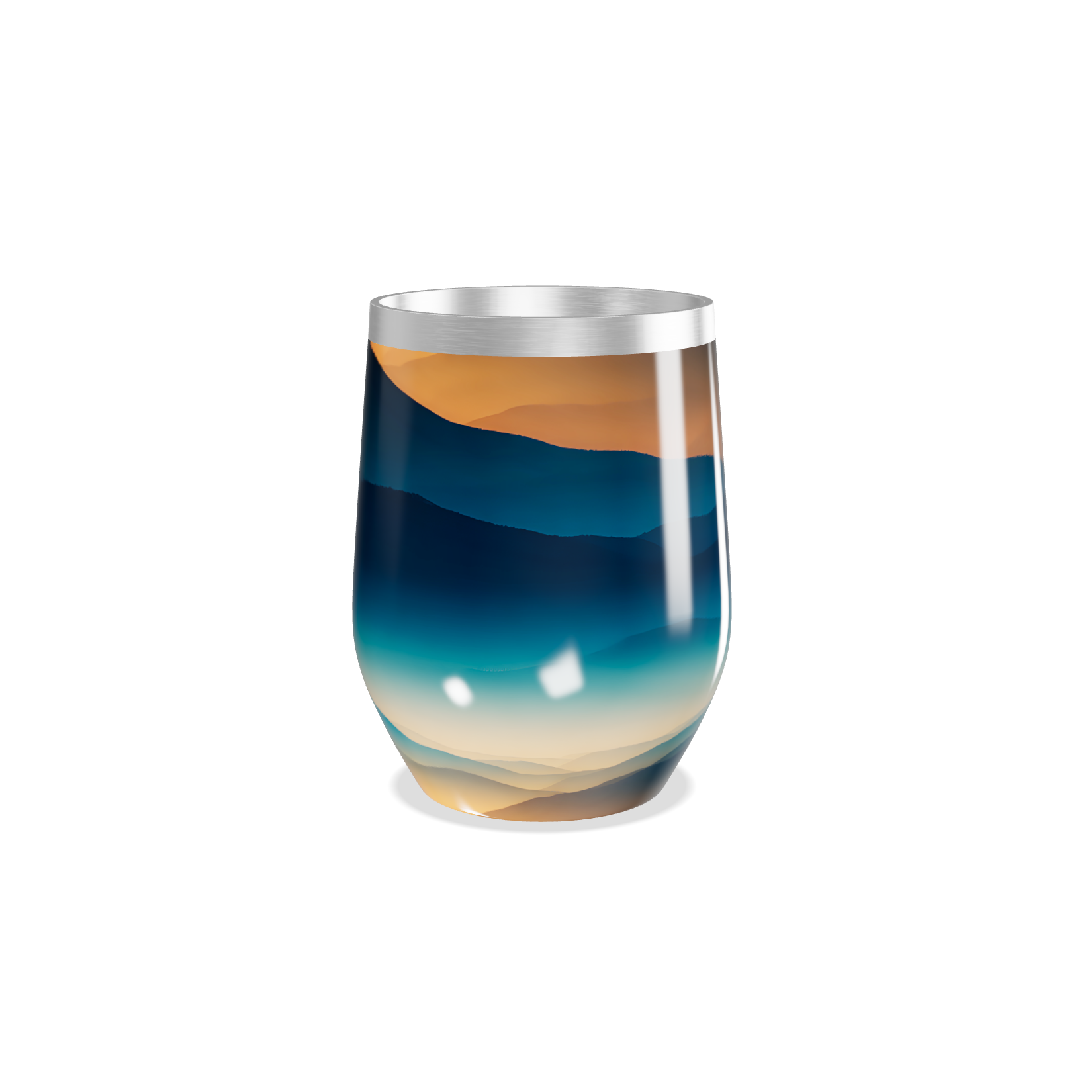 Copo Térmico Slim - Degradê Azul Inox