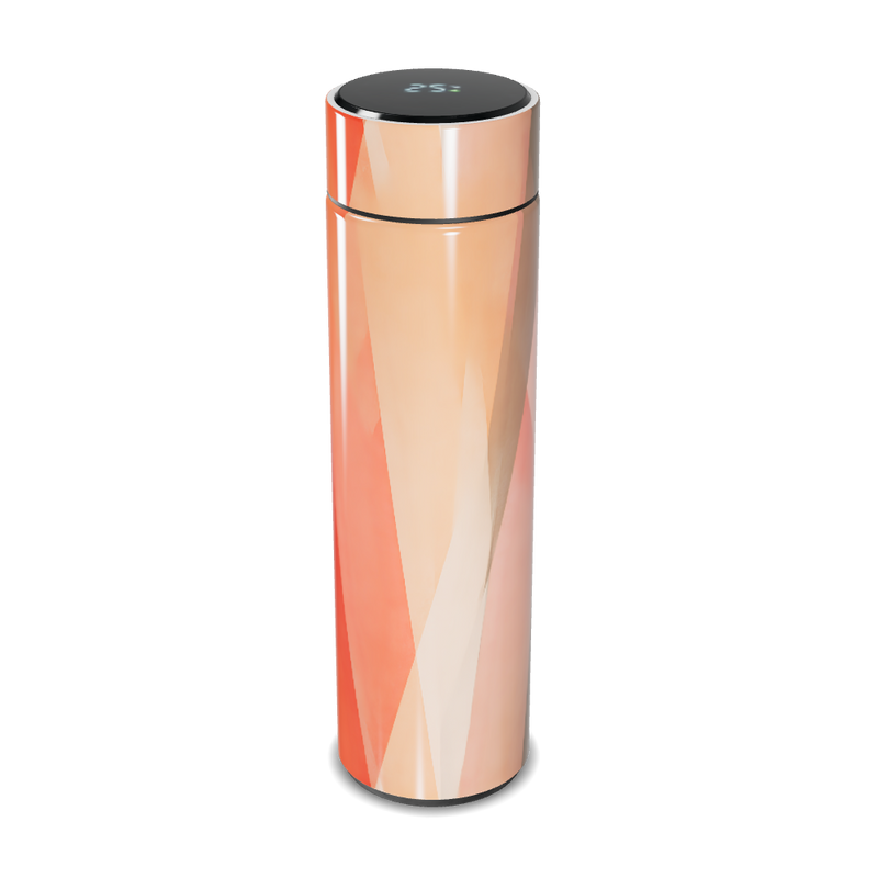 Garrafa Térmica Touch - Estampa Geométrica Laranja