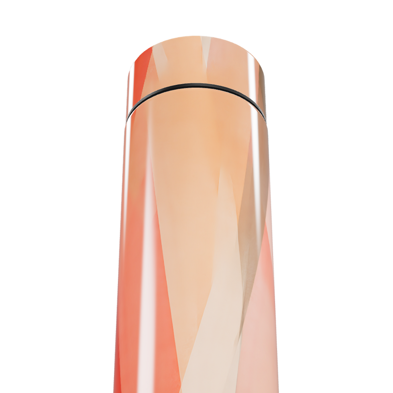 Garrafa Térmica Touch - Estampa Geométrica Laranja