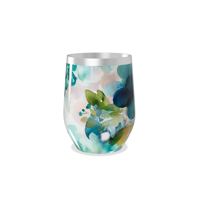 Copo Térmico Slim - Floral Aquarela Inox