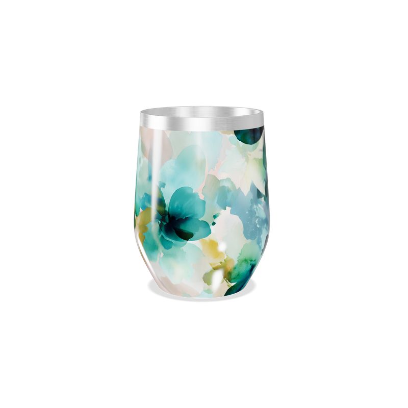 Copo Térmico Slim - Floral Aquarela Inox