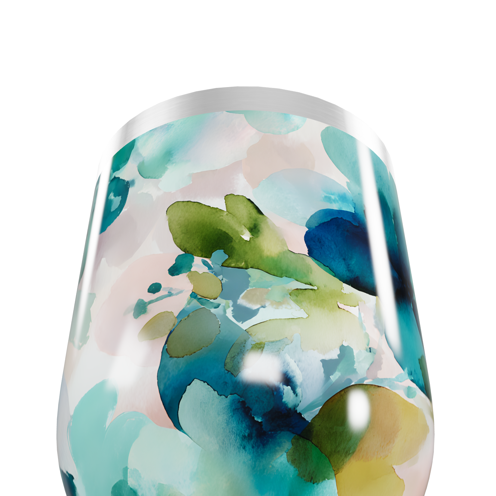 Copo Térmico Slim - Floral Aquarela Inox