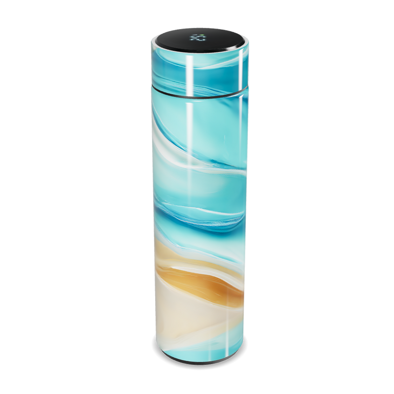 Garrafa Térmica Touch Azul Marmorizada