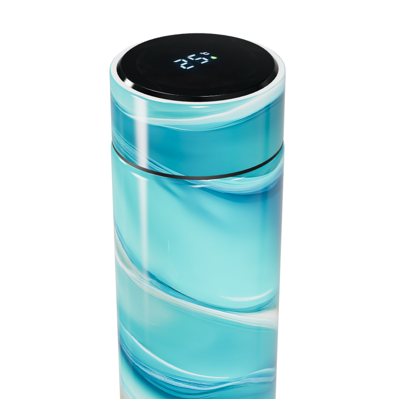 Garrafa Térmica Touch Azul Marmorizada