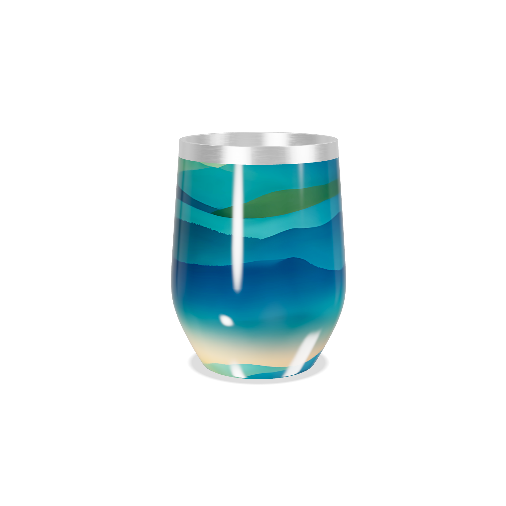 Copo Térmico Slim - Azul Degradê Inox