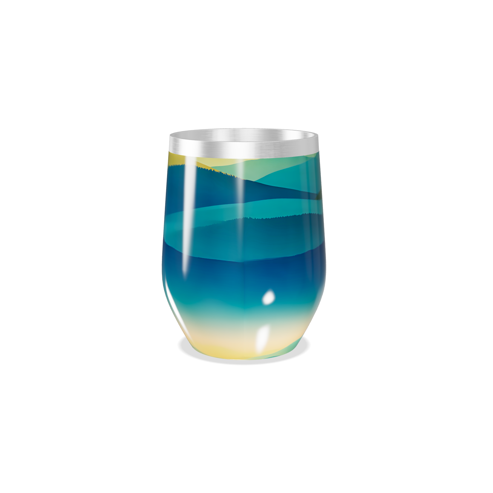 Copo Térmico Slim - Azul Degradê Inox