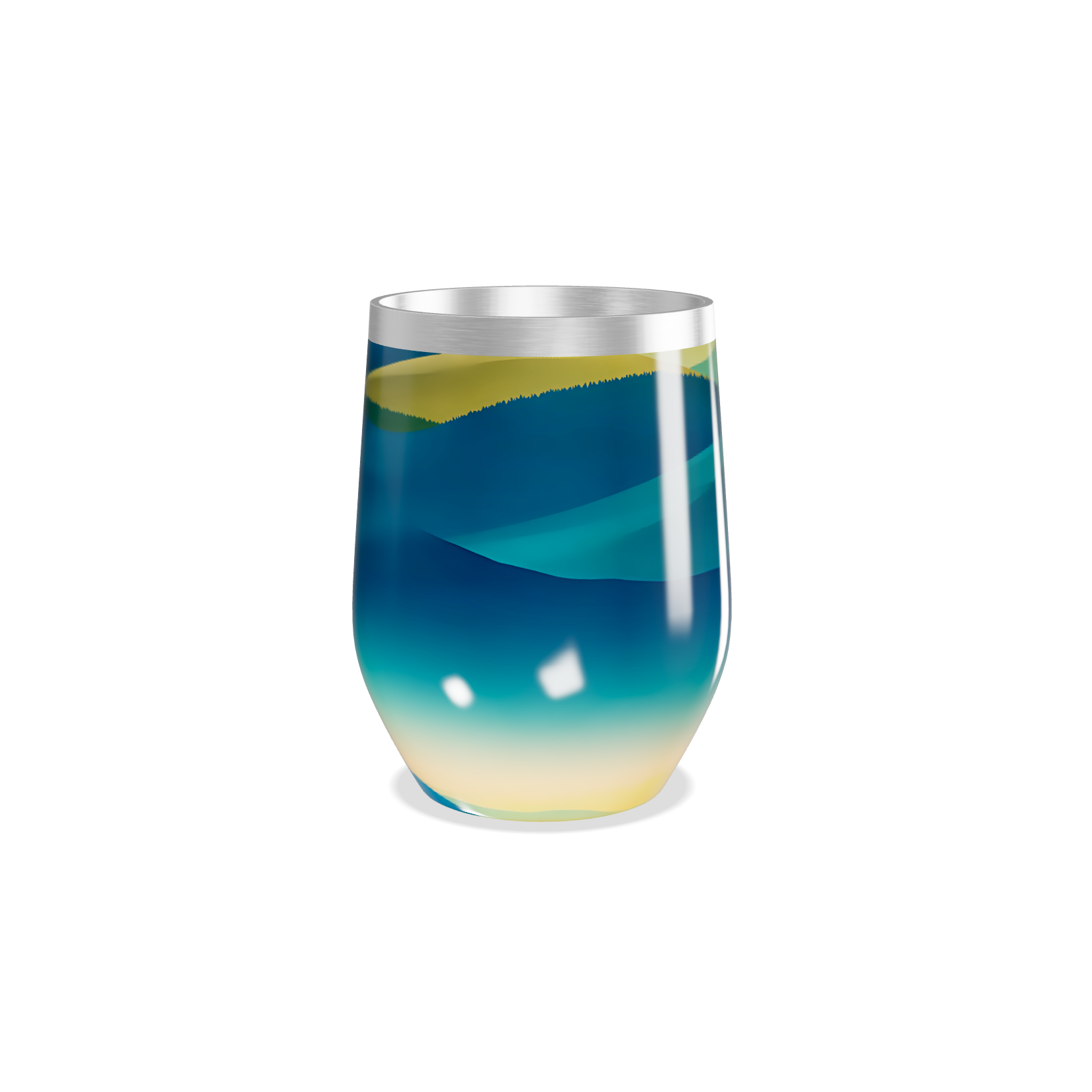 Copo Térmico Slim - Azul Degradê Inox