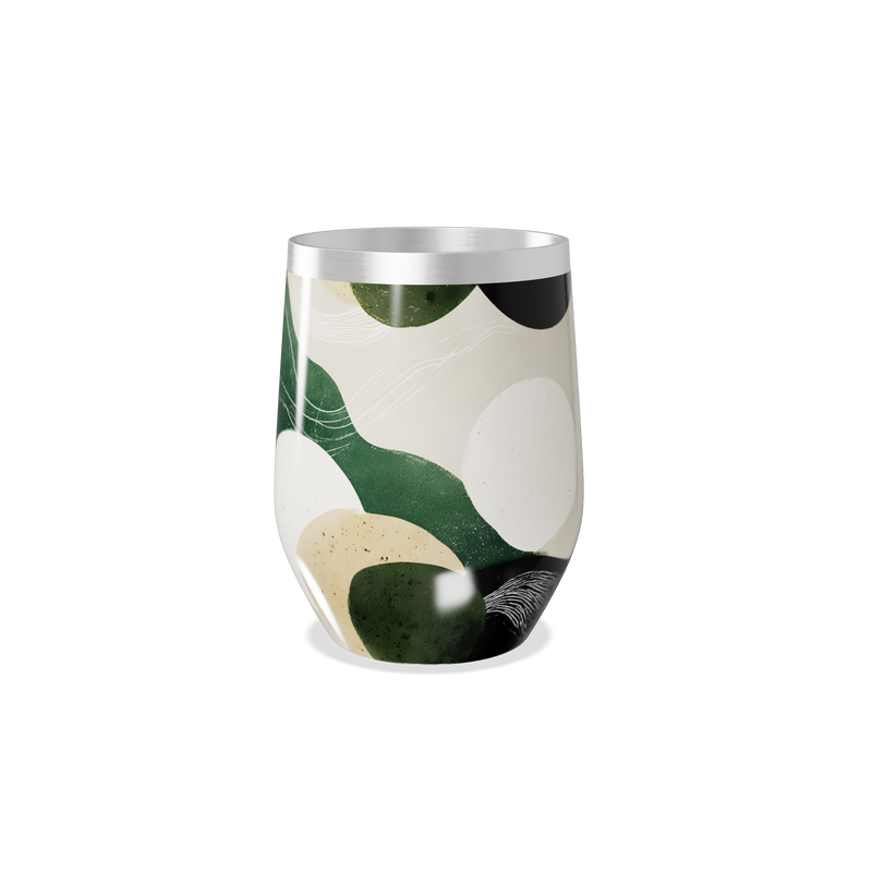 Copo Térmico Slim - Estampa Abstrata Verde