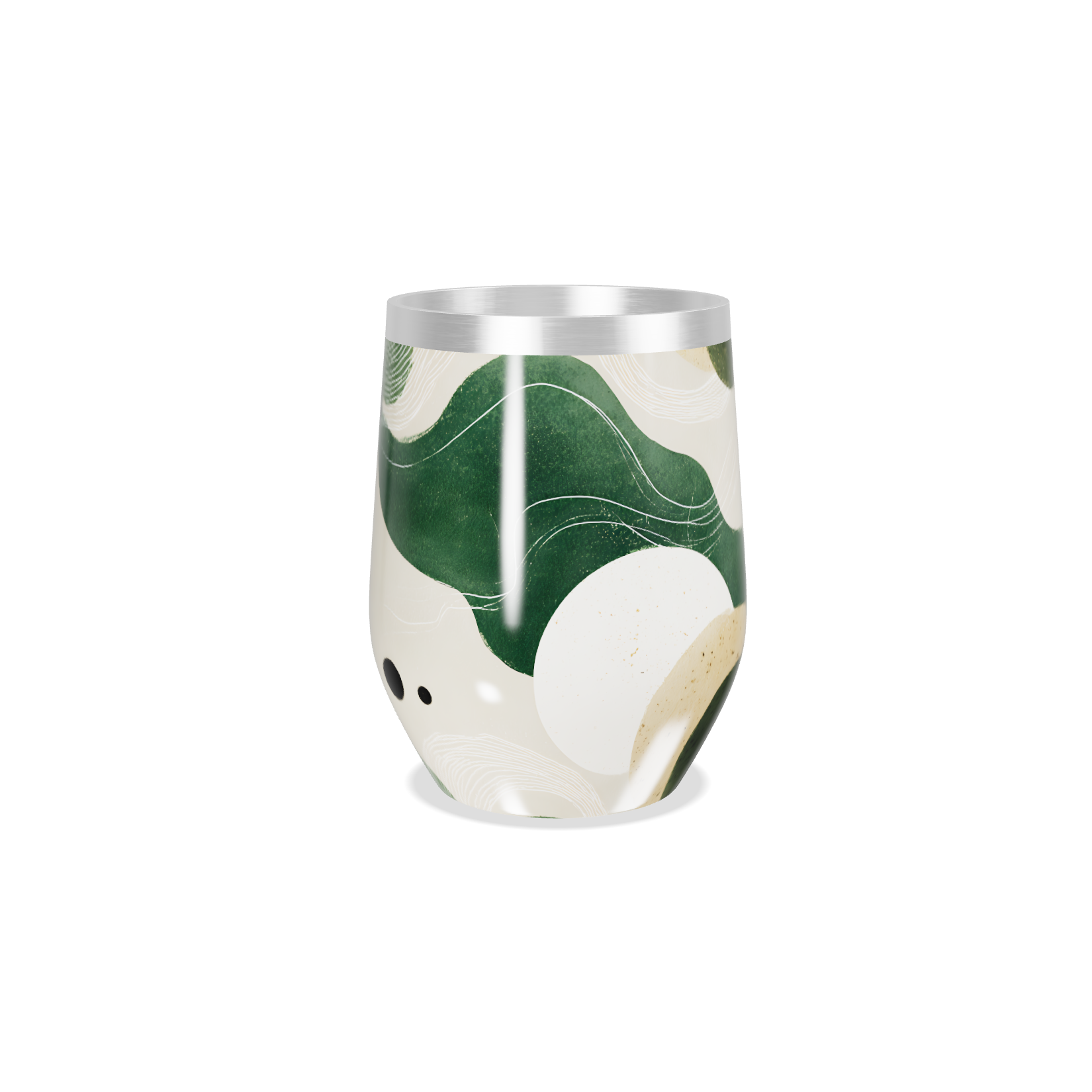 Copo Térmico Slim - Estampa Abstrata Verde