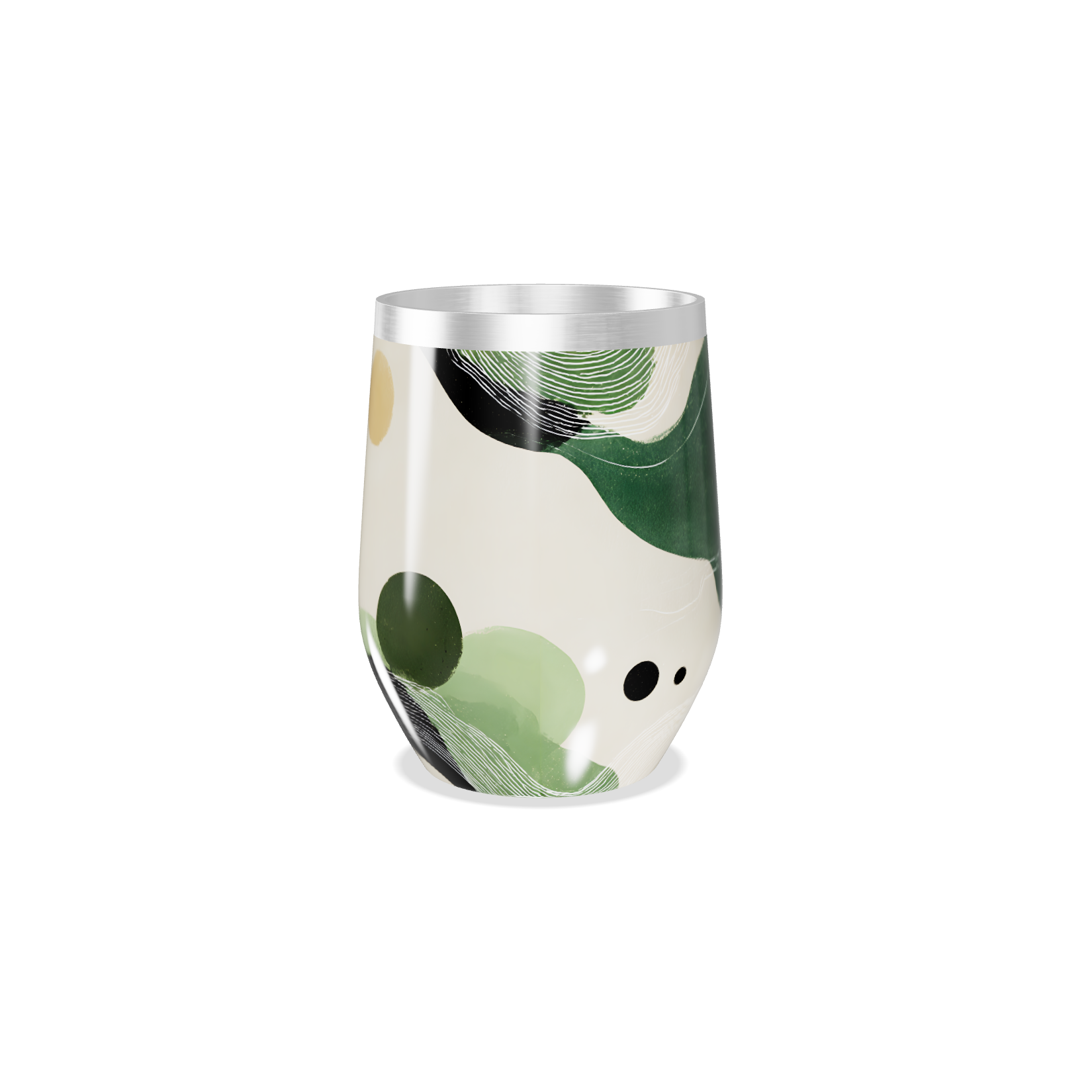 Copo Térmico Slim - Estampa Abstrata Verde