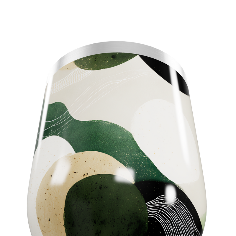 Copo Térmico Slim - Estampa Abstrata Verde