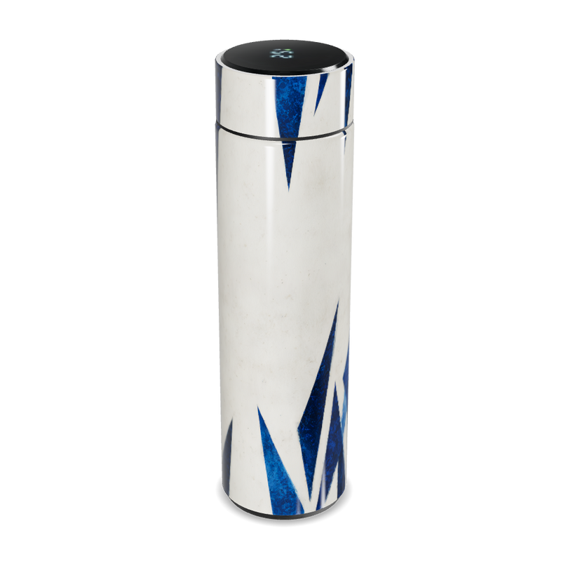 Garrafa Térmica Touch - Azul Branco Padrão Geométrico
