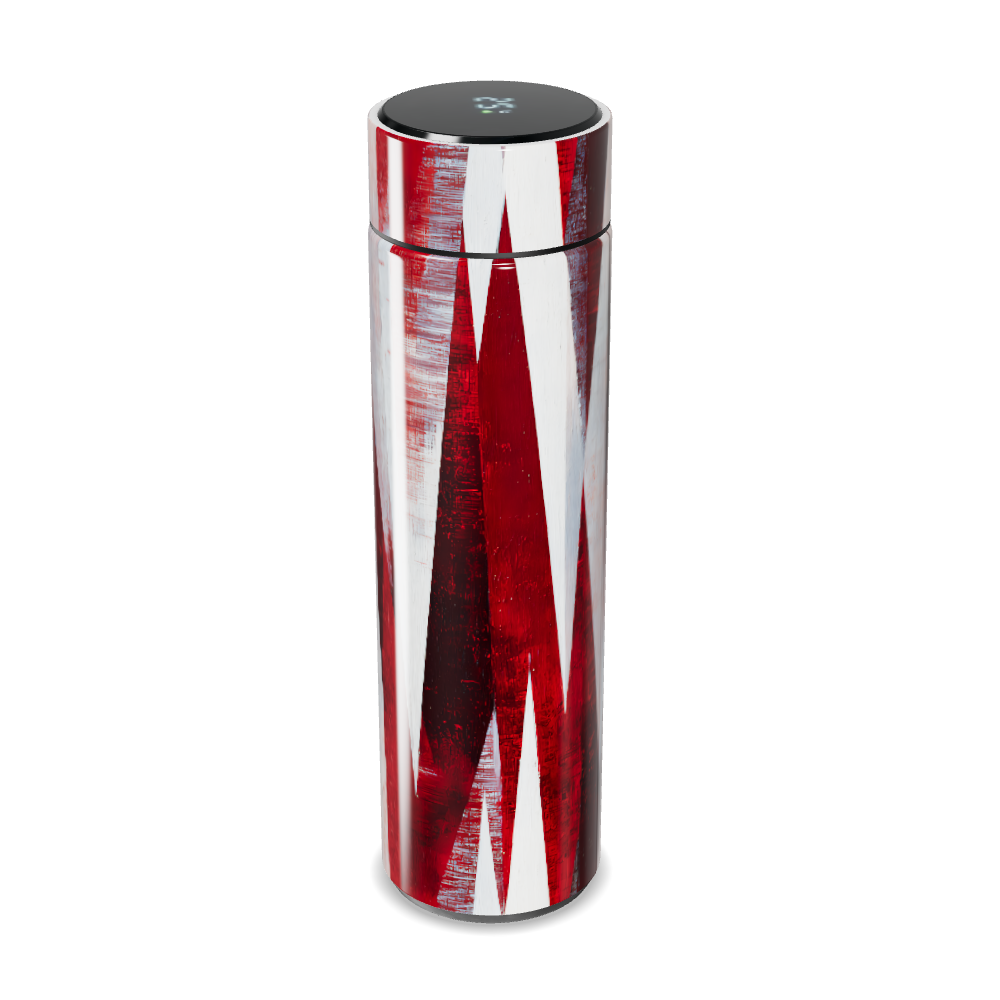 Garrafa Térmica Touch - Vermelha com Estampa Geométrica