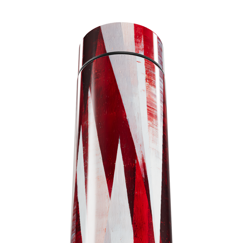 Garrafa Térmica Touch - Vermelha com Estampa Geométrica