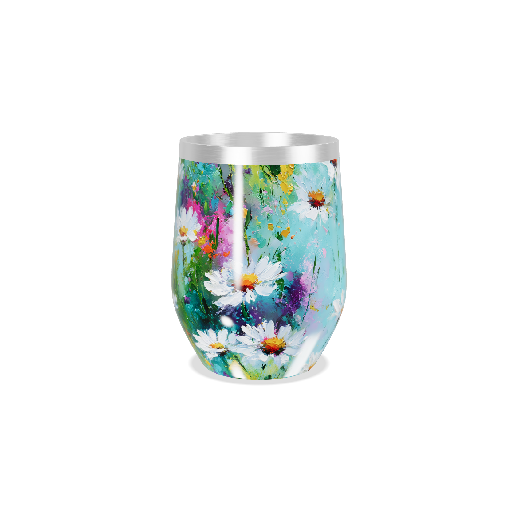 Copo Térmico Slim - Floral em Aço Inox