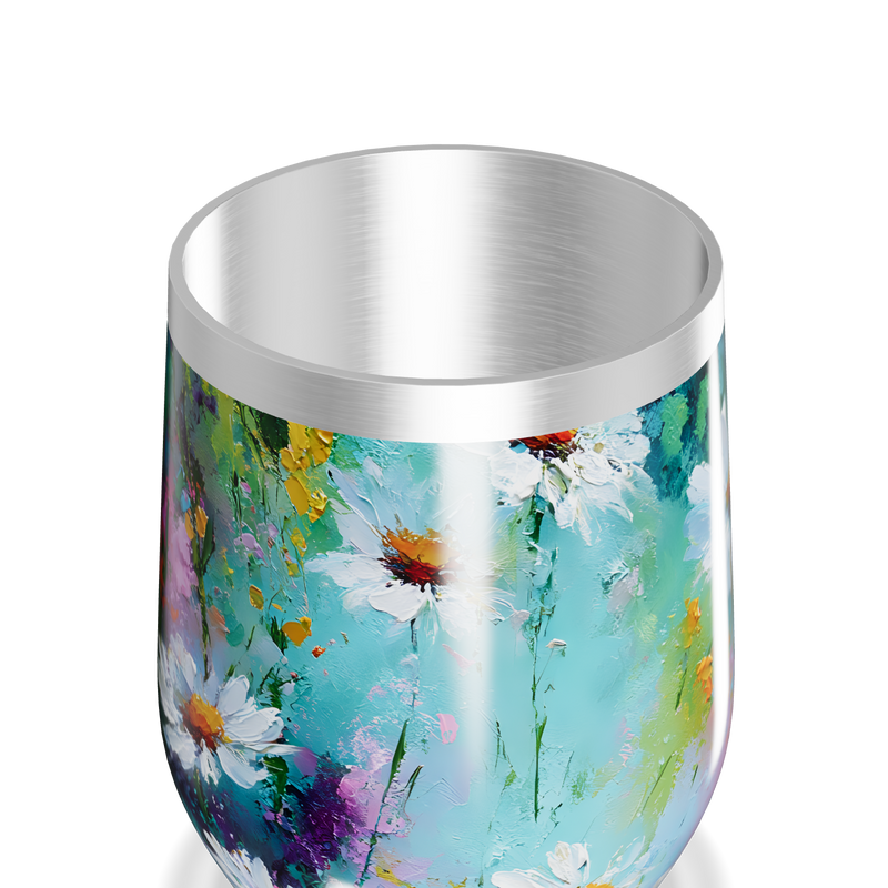 Copo Térmico Slim - Floral em Aço Inox