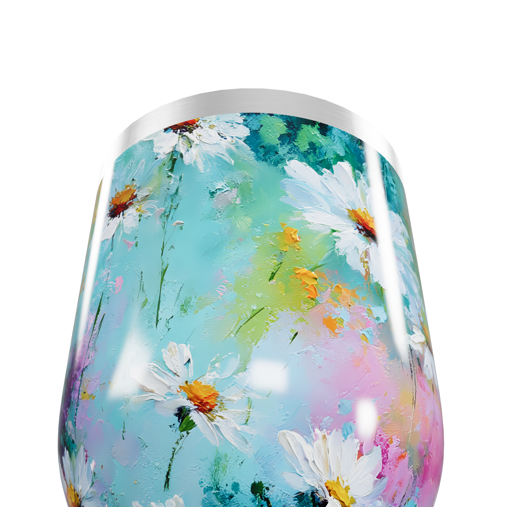 Copo Térmico Slim - Floral em Aço Inox