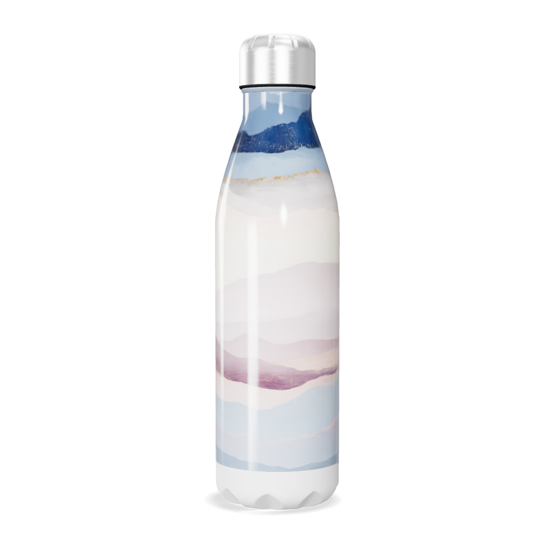 Garrafa Inox - Estampa Ondas Azul
