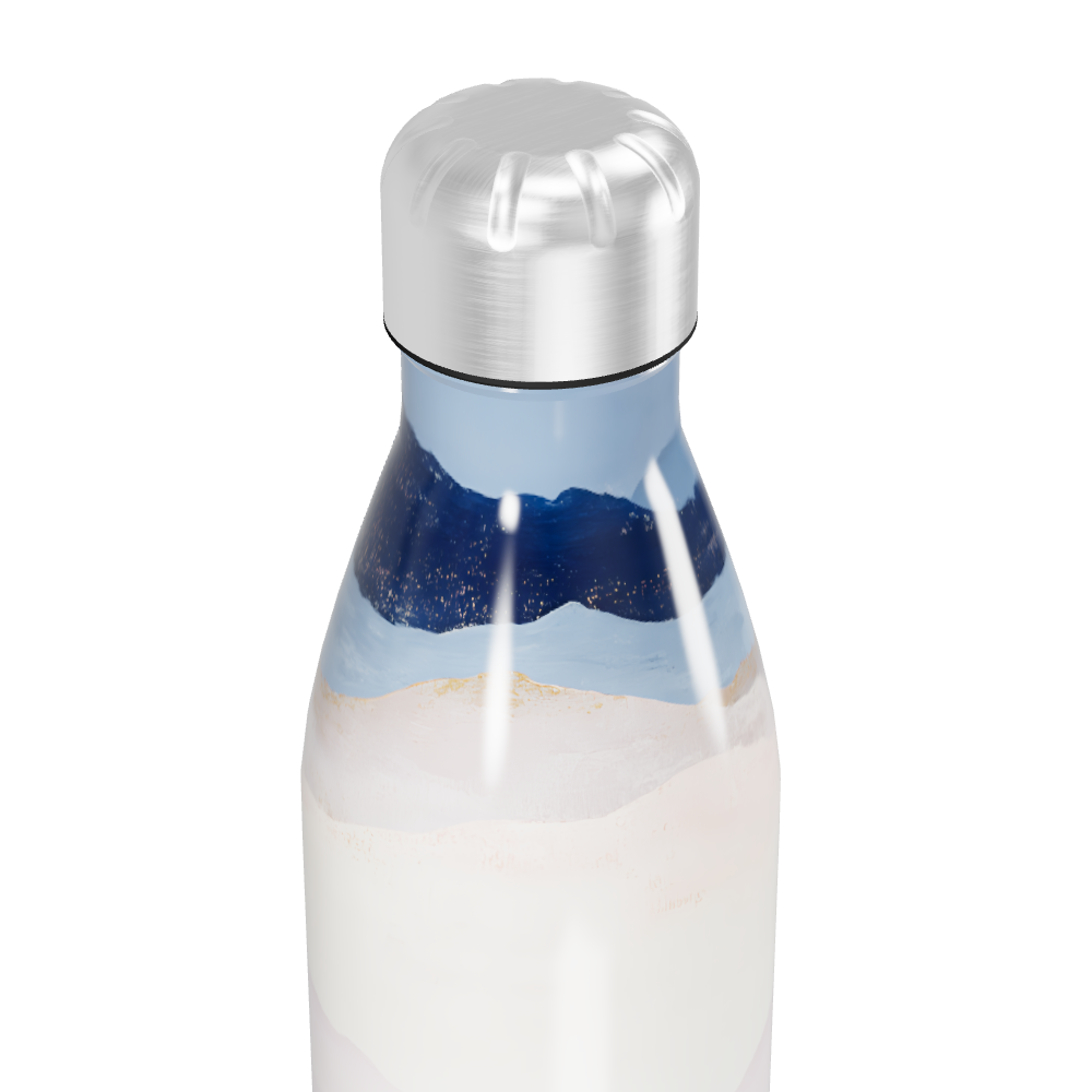 Garrafa Inox - Estampa Ondas Azul