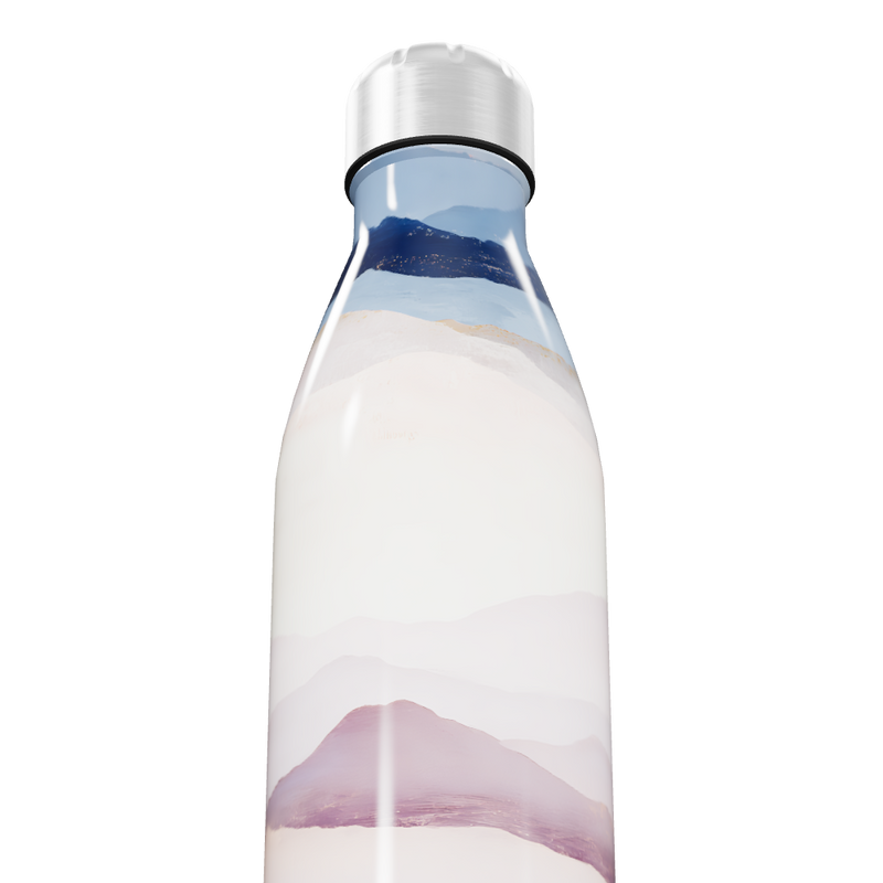 Garrafa Inox - Estampa Ondas Azul