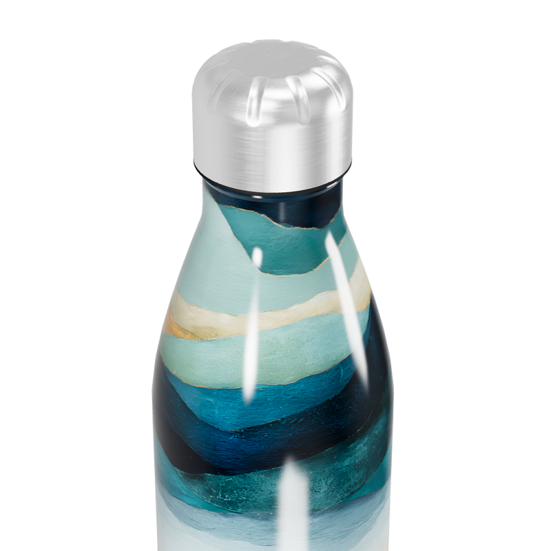 Garrafa Inox - Estampa Ondas Multicoloridas