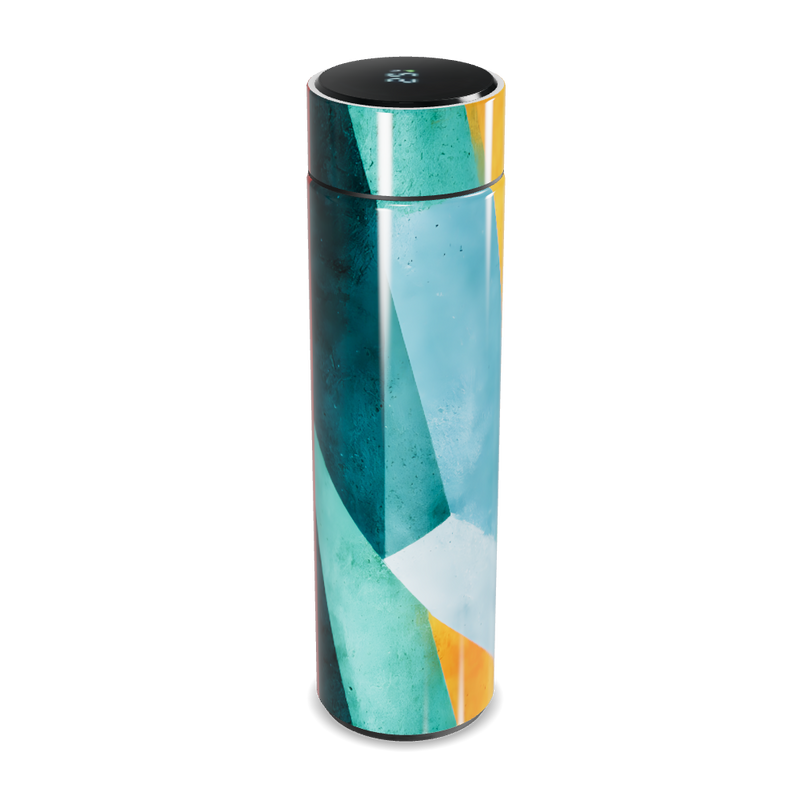 Garrafa Térmica Touch - Colorida com Estampa Geométrica