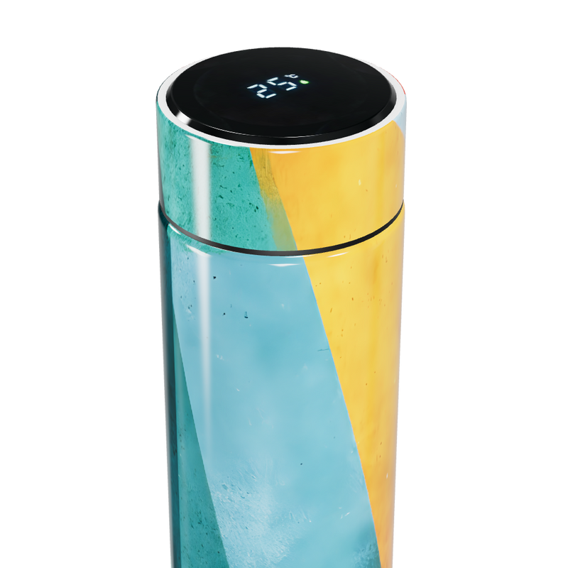 Garrafa Térmica Touch - Colorida com Estampa Geométrica