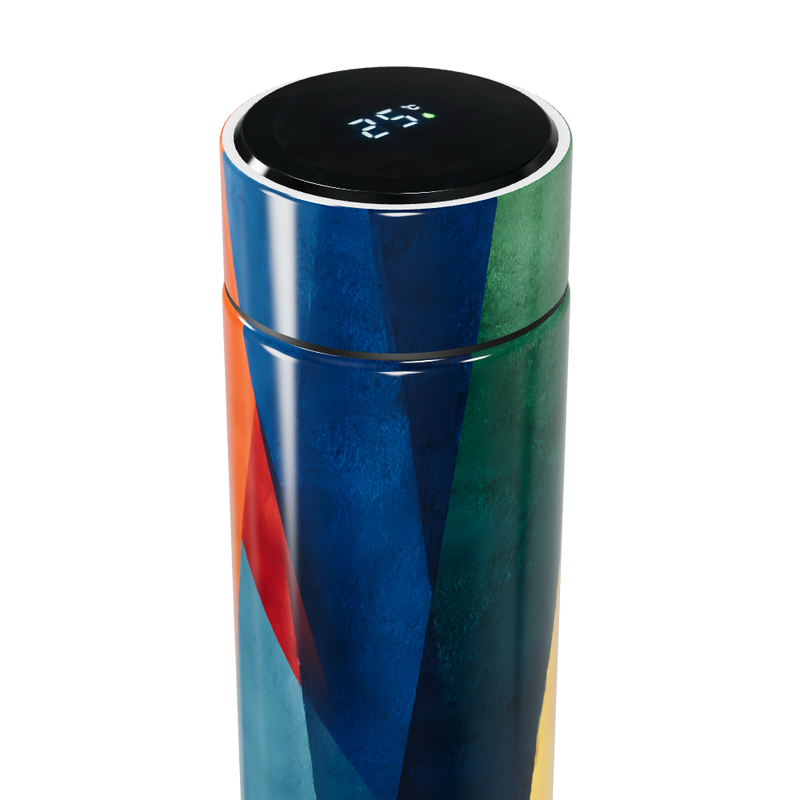 Garrafa Térmica Touch - Azul Verde Amarelo