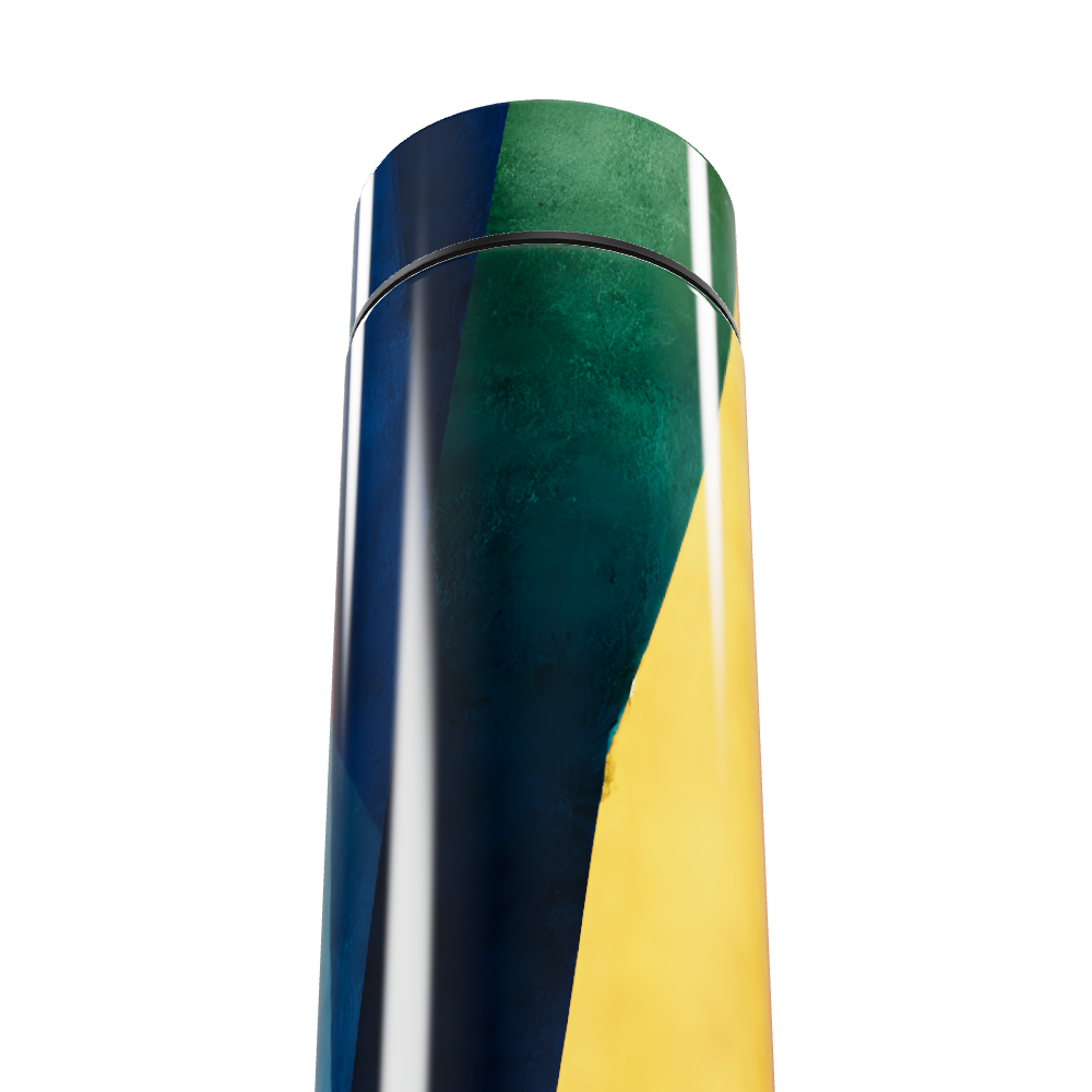 Garrafa Térmica Touch - Azul Verde Amarelo