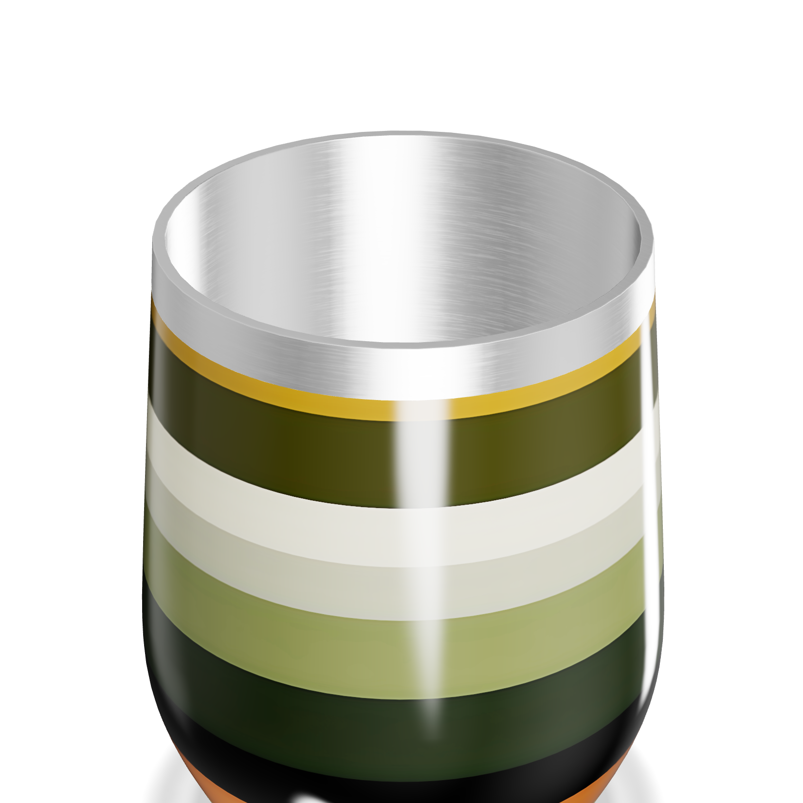 Copo Térmico Slim - Listras Coloridas Inox