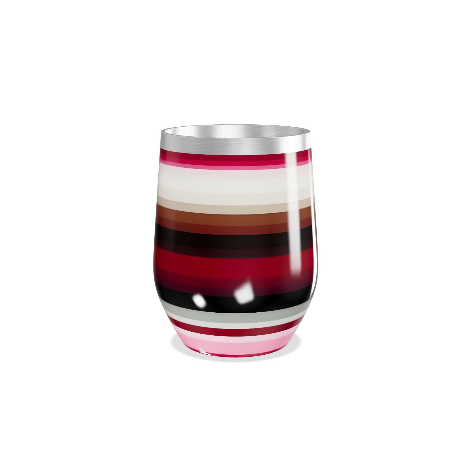 Copo Térmico Slim - Listrado Colorido Inox