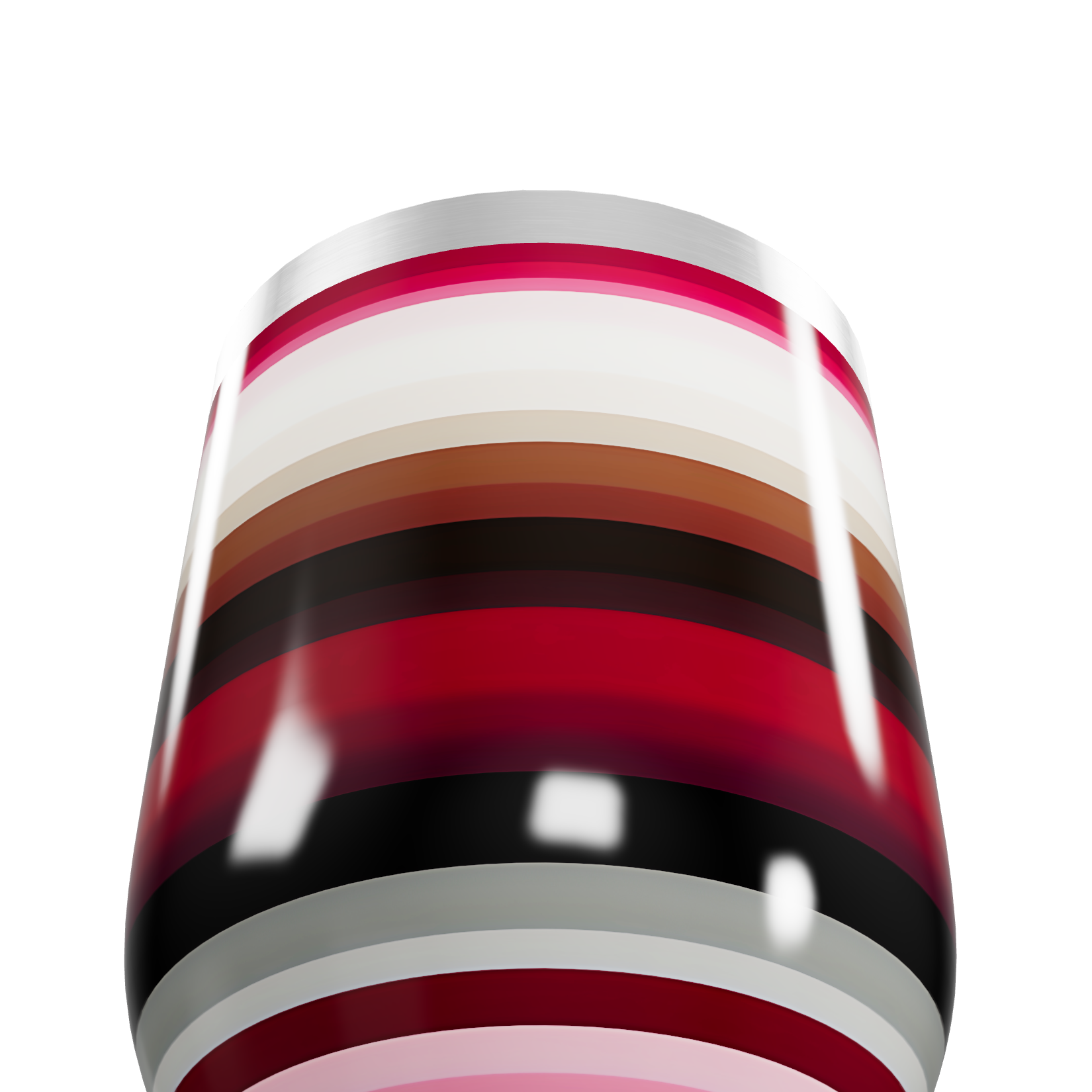 Copo Térmico Slim - Listrado Colorido Inox