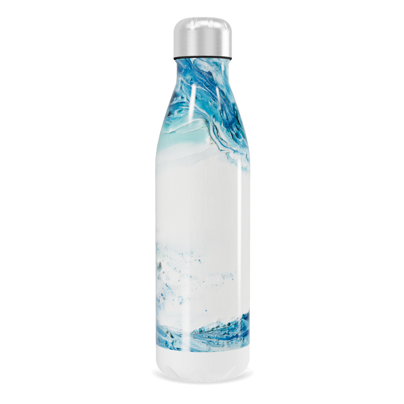 Garrafa Inox - Estampa Azul e Branca