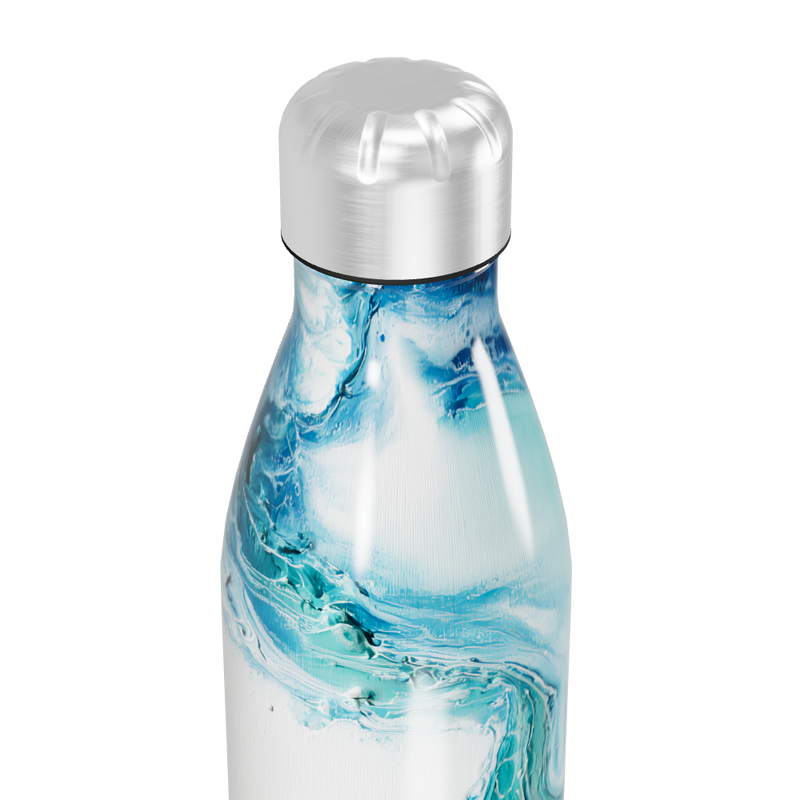 Garrafa Inox - Estampa Azul e Branca