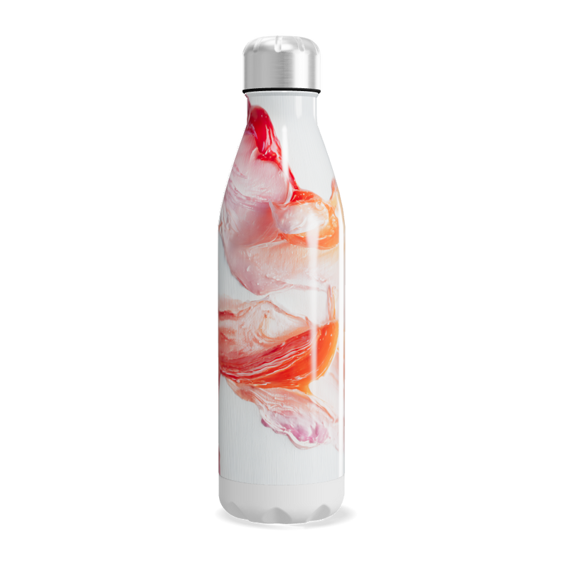 Garrafa Inox Branco - Estampa Abstrata