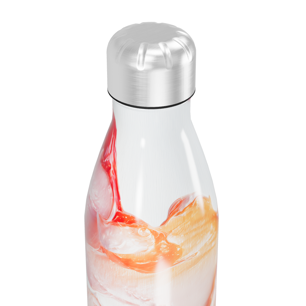 Garrafa Inox Branco - Estampa Abstrata