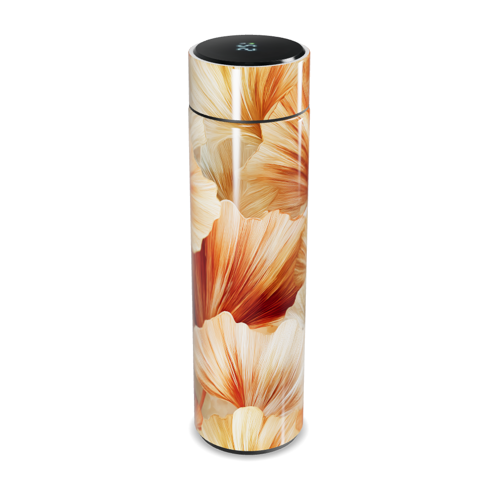 Garrafa Térmica Touch - Estampa Floral Laranja